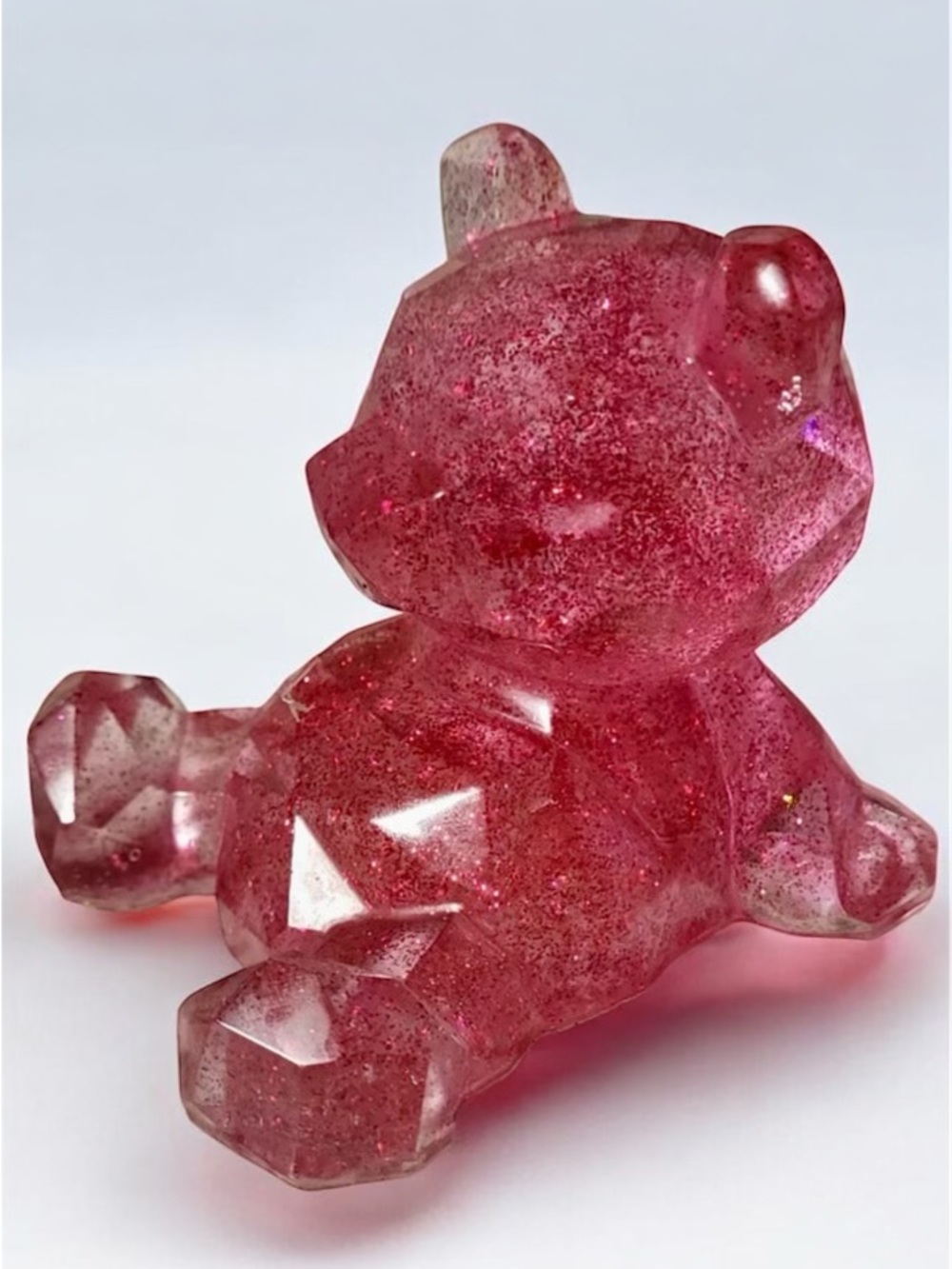 Pink Glitter Teddy Bear Decor & Phone Holder